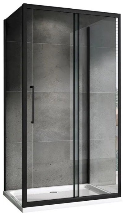 Душевое ограждение Abber трехстенное AG30110BH-S90B-S90B, 900х1950 мм