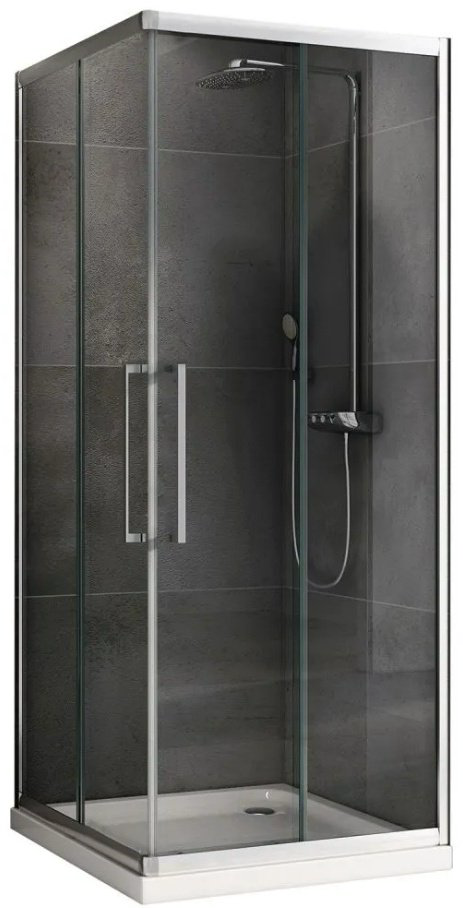 Душевое ограждение Abber двухстенное Schwarzer Diamant AG02100H, 100х100х195 мм купить,NaN