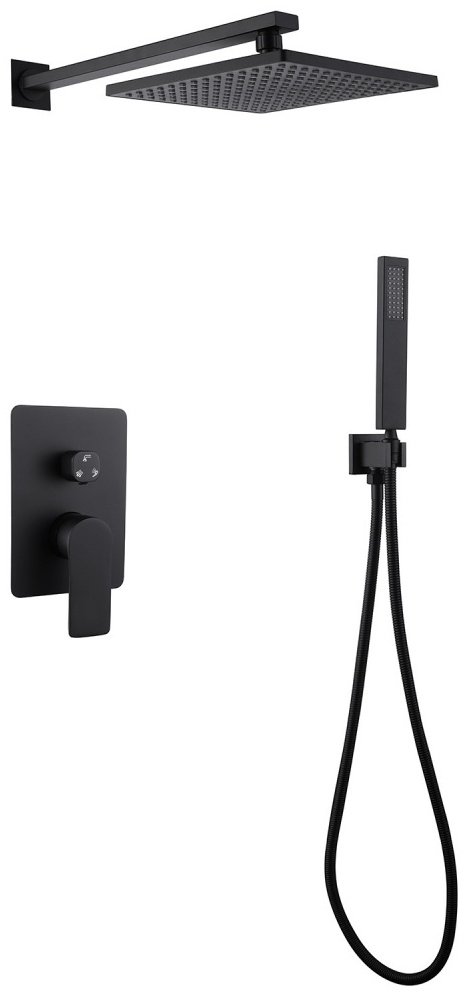 Душевая система Abber Weiss Insel AF8018B черный матовый