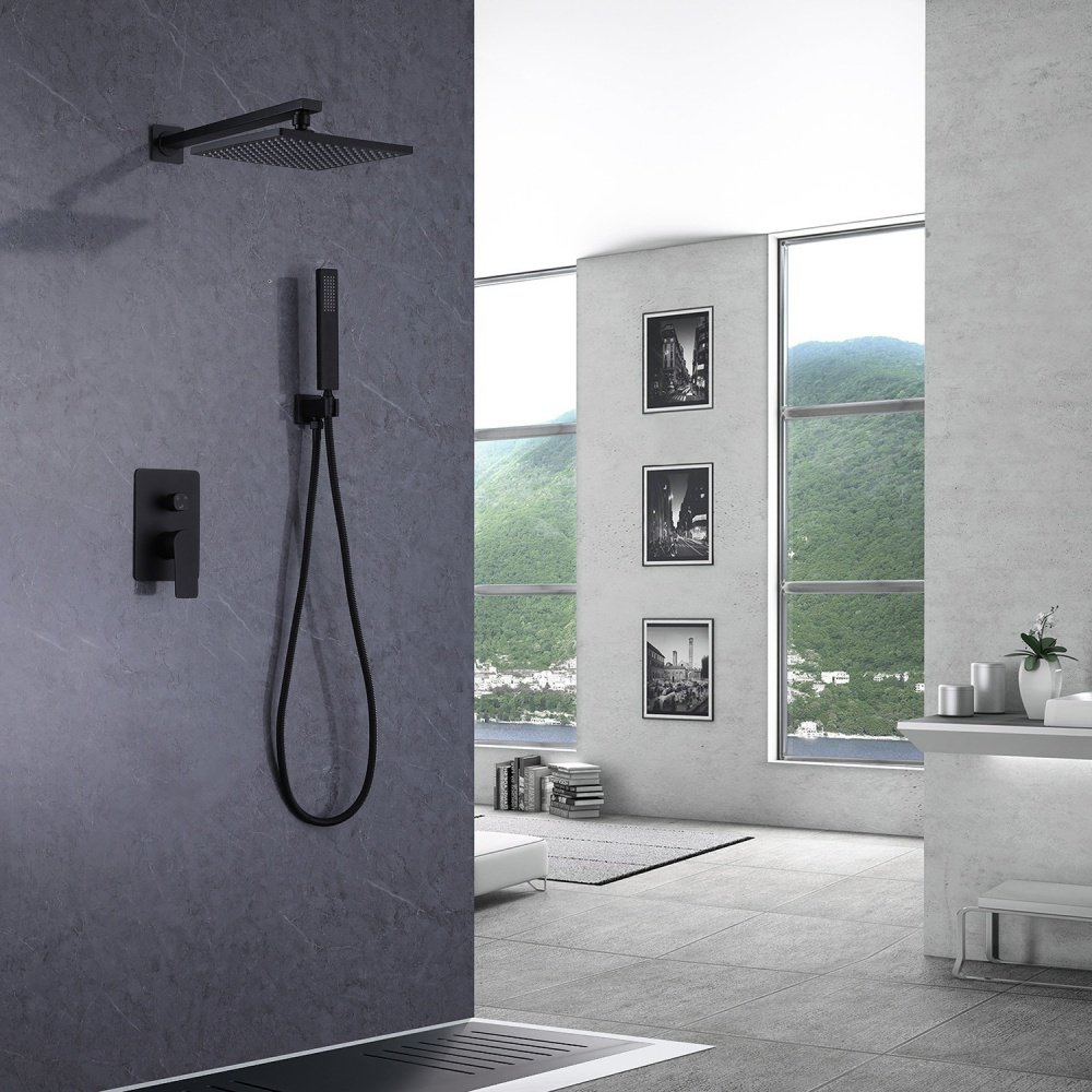 Душевая система Abber Weiss Insel AF8018B черный матовый