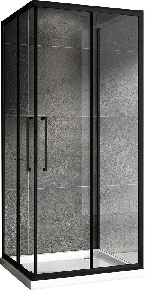 Душевое ограждение Abber трехстенное Schwarzer Diamant AG02090BH-S90B , 900х1950 мм