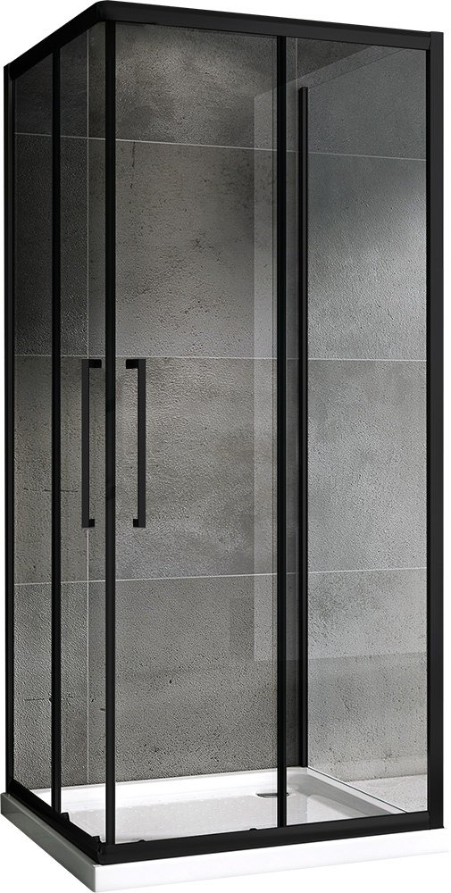 Душевое ограждение Abber трехстенное Schwarzer Diamant AG02090BH-S90B , 900х1950 мм купить,NaN