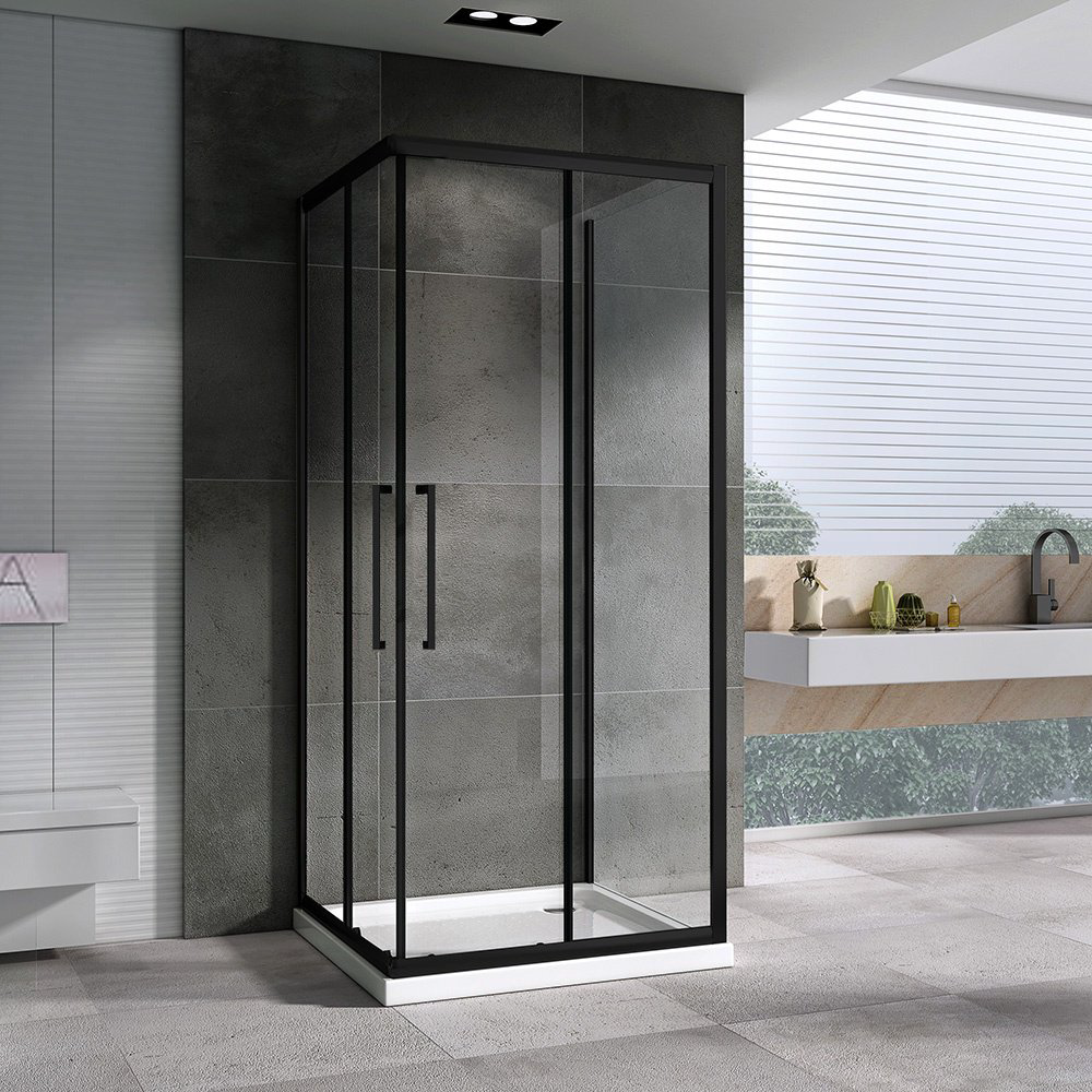 Душевое ограждение Abber трехстенное Schwarzer Diamant AG02090BH-S90B , 900х1950 мм купить,NaN