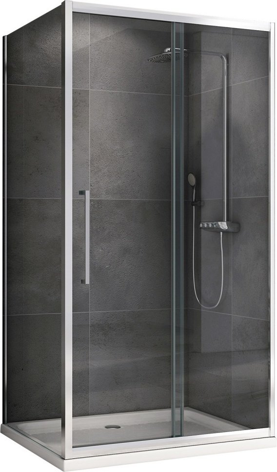 Душевое ограждение Abber трехстенное Schwarzer Diamant AG30130H-S100-S100, 1300х1000х1950 мм