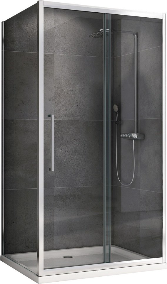 Душевое ограждение Abber трехстенное Schwarzer Diamant AG30130H-S100-S100, 1300х1000х1950 мм