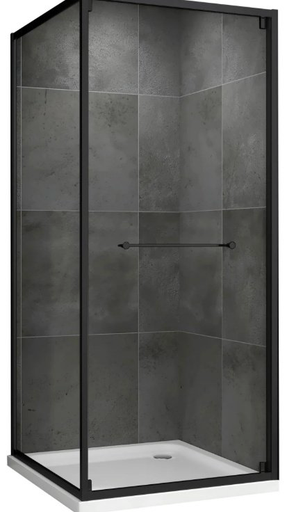 Душевое ограждение Abber двухстенное Schwarzer Diamant AG0A100B, 1000х1950 мм купить,NaN