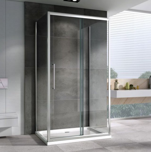Душевое ограждение Abber трехстенное AG30110H-S100-S100, 1000х1950 мм купить,NaN