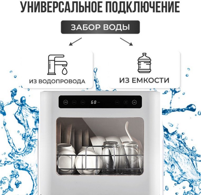 Посудомоечная машина QLK-T08 белый купить,0