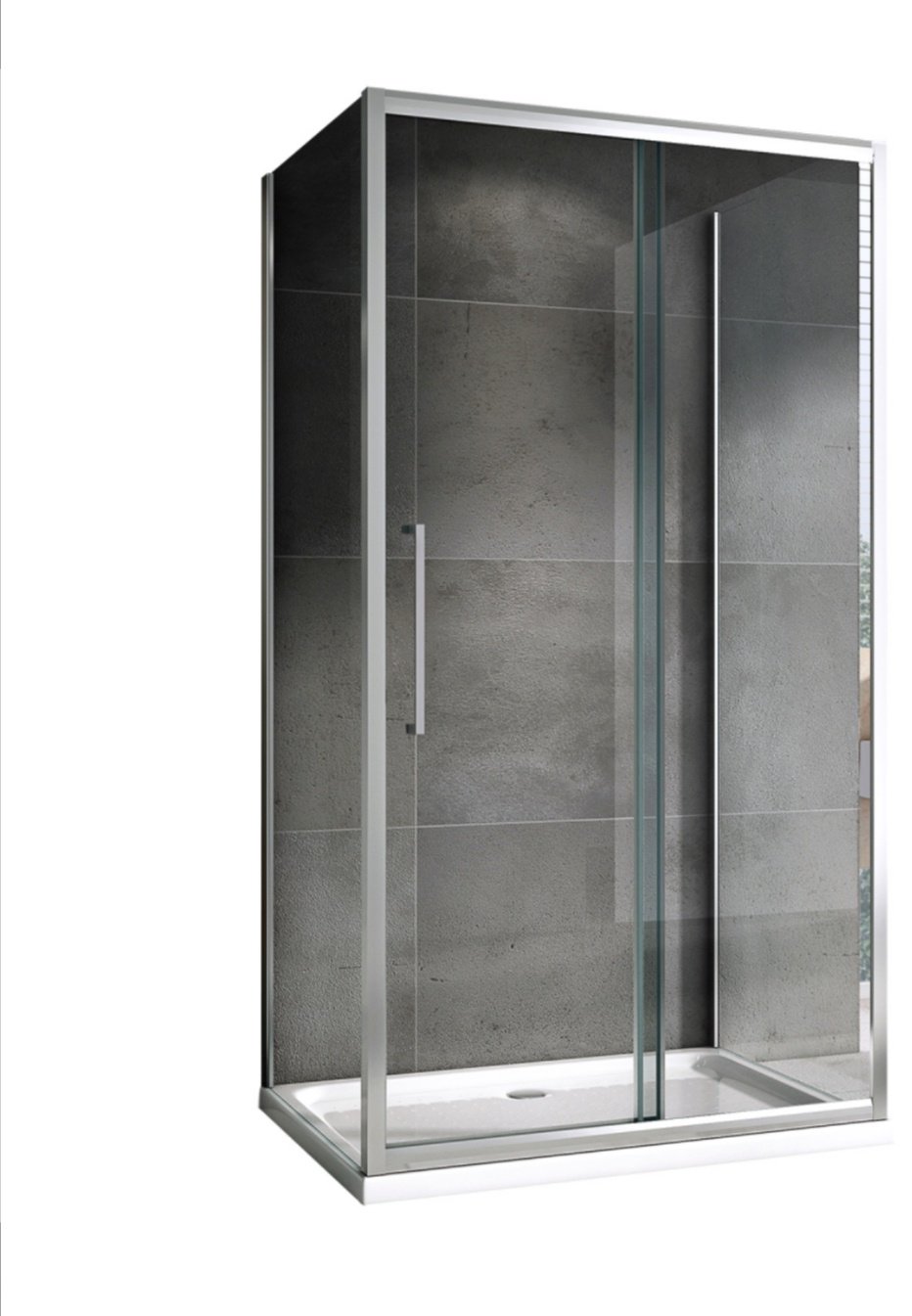 Душевое ограждение Abber трехстенное AG30110H-S50-S50, 1100х1950 мм купить,NaN