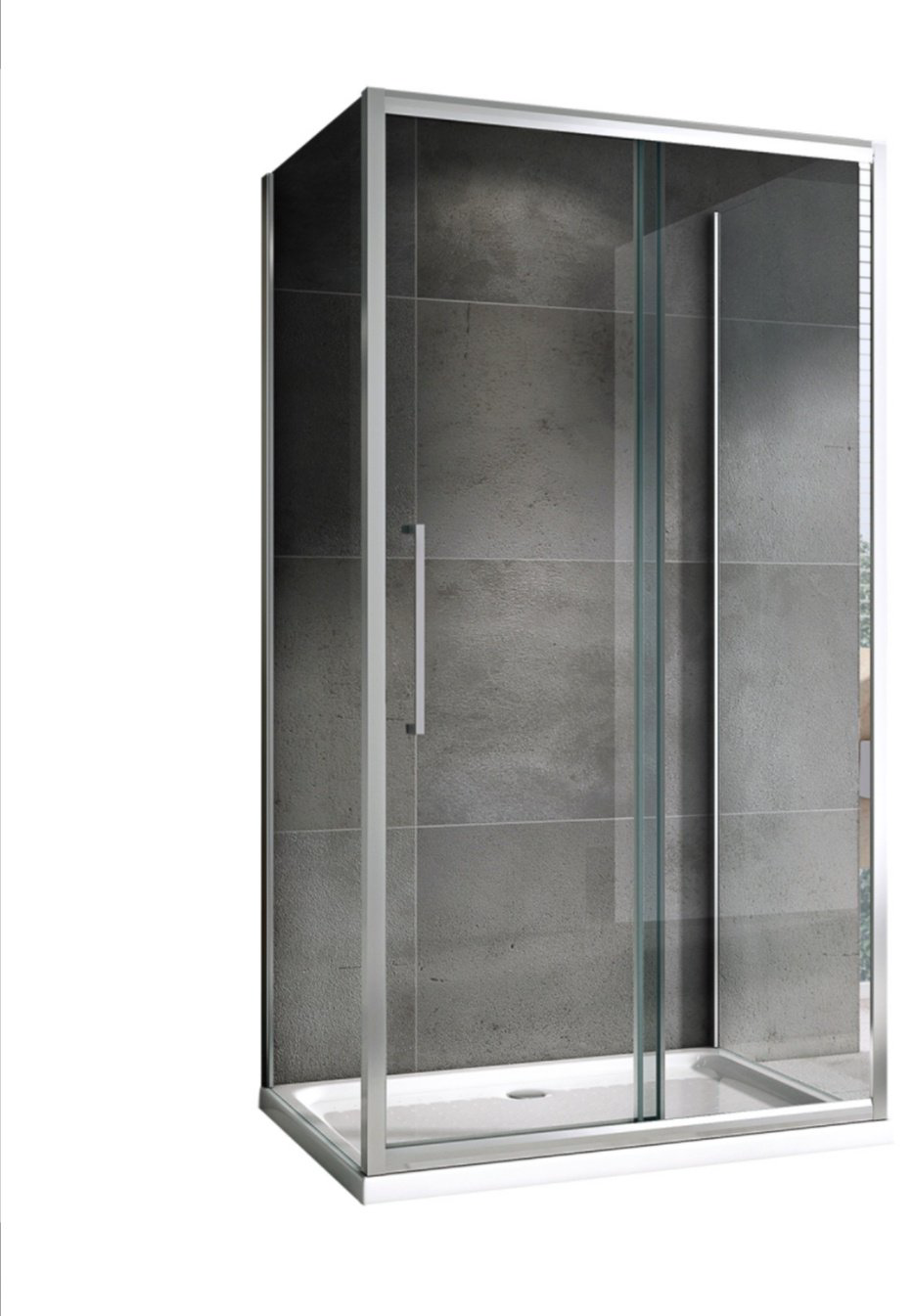 Душевое ограждение Abber трехстенное AG30110H-S50-S50, 1100х1950 мм купить,NaN