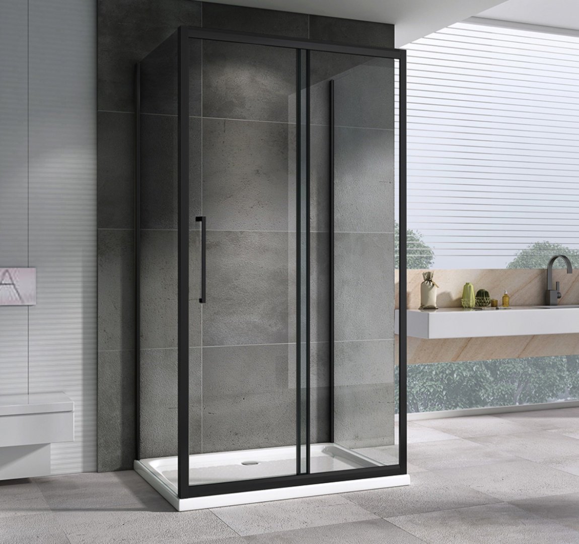 Душевое ограждение Abber трехстенное AG30120BH-S50B-S50B, 1200х1950 мм - ForteMarket Душевое ограждение Abber трехстенное AG30120BH-S50B-S50B, 1200х1950 мм купить,0