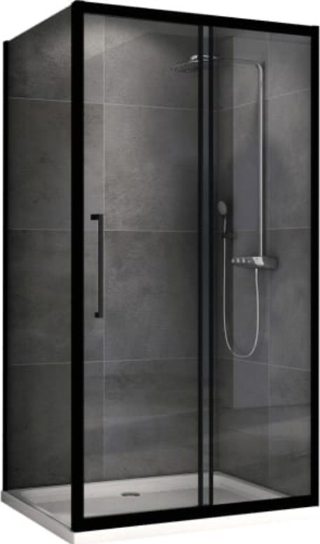 Душевое ограждение Abber трехстенное AG30120BH-S60B, 1200х1950 мм