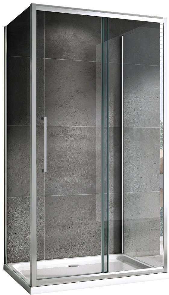 Душевое ограждение Abber двухстенное Schwarzer Diamant AG30160H-S90, 1600х900х1950 мм