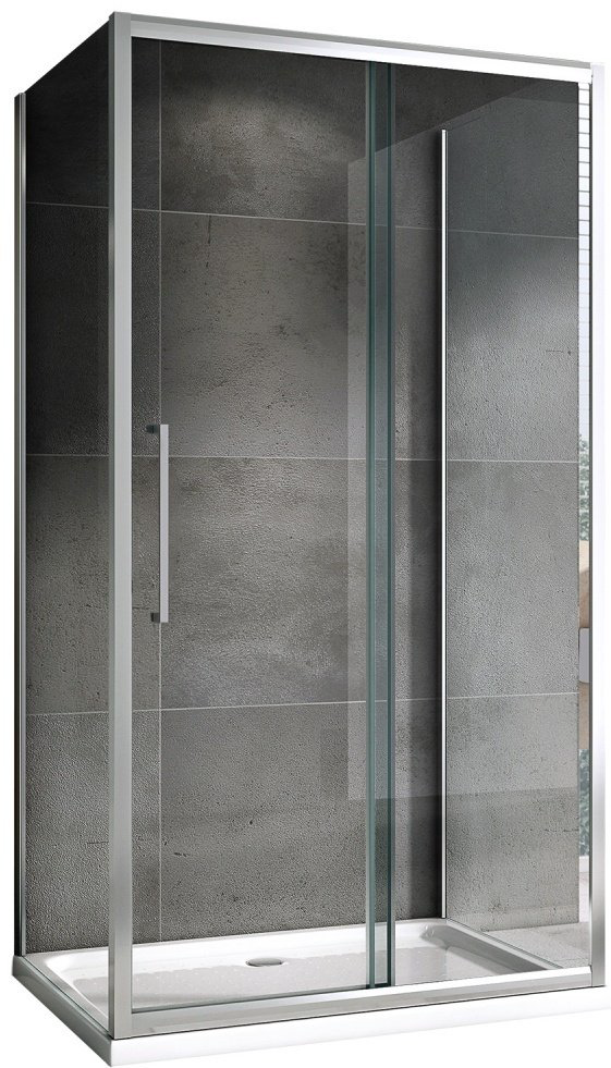 Душевое ограждение Abber двухстенное Schwarzer Diamant AG30160H-S90, 1600х900х1950 мм
