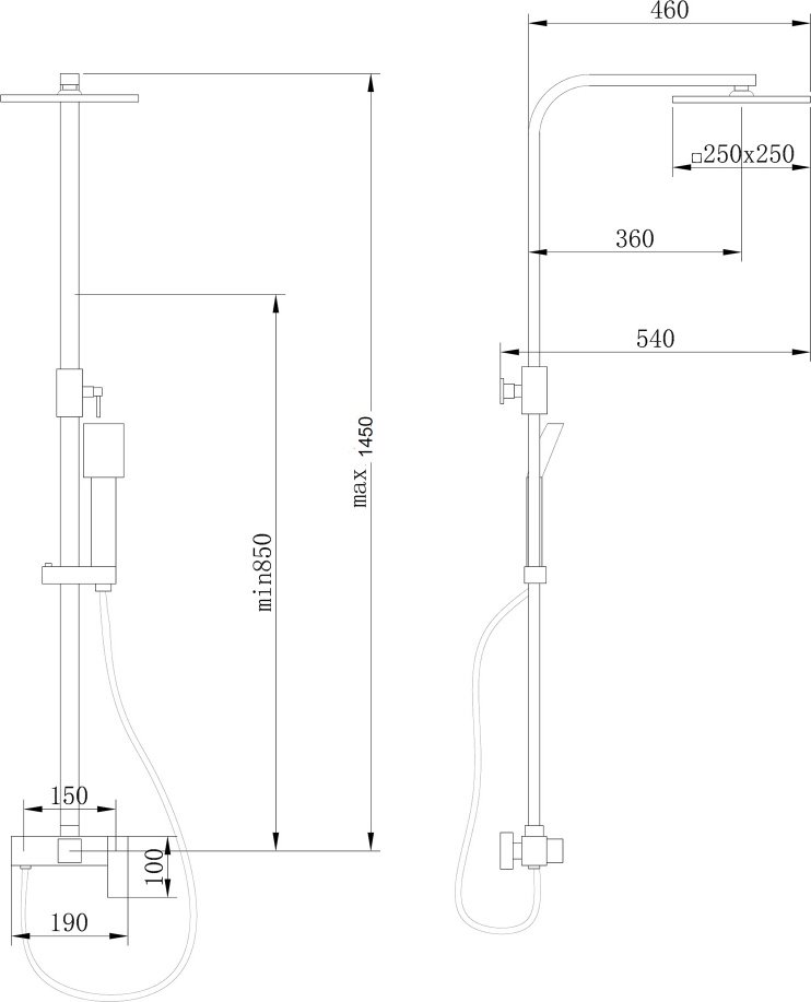 Abber душевой набор (гарнитур) Daheim AF8220BL купить,0