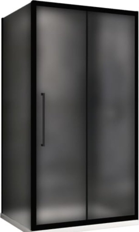 Душевое ограждение Abber трехстенное AG30120BMH-S80BM, 1200х1950 мм