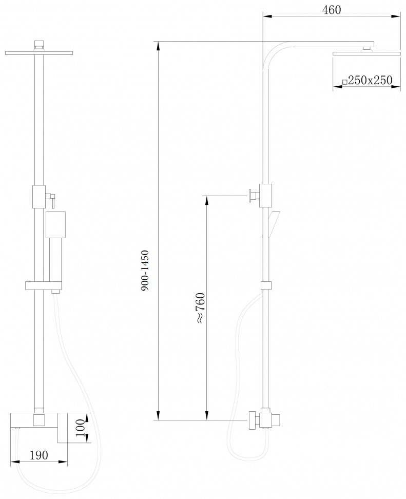 Abber душевой набор (гарнитур) Daheim AF8220L - ForteMarket Abber душевой набор (гарнитур) Daheim AF8220L купить,0