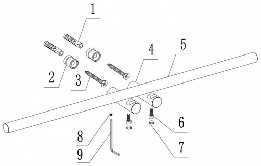 Abber держатель Osten 316 AA1855BG 1 шт, нержавеющая сталь