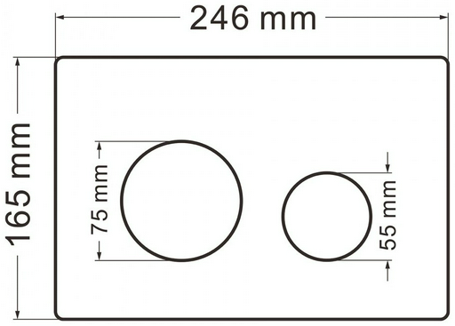 Abber кнопка смыва AC0121MB
