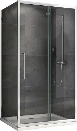 Душевое ограждение Abber двухстенное Schwarzer Diamant AG30150H-S70, 1500х700х1950 мм