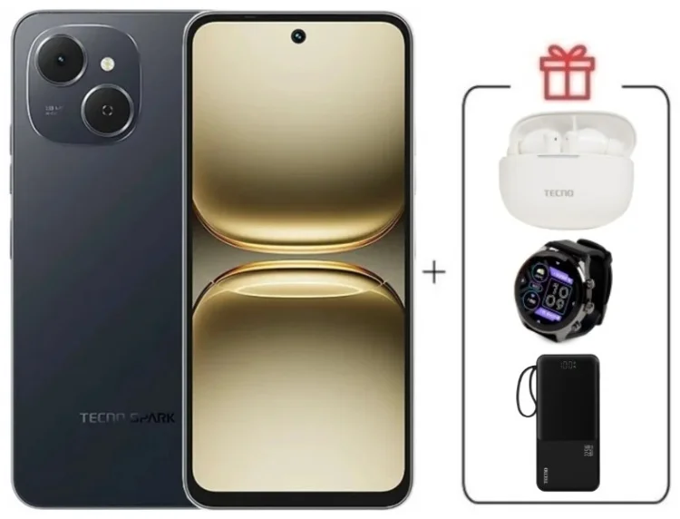 Смартфон Tecno Spark 40C 8/128ГБ черный + подарок купить,NaN