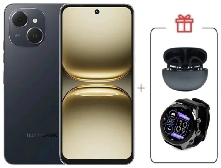Смартфон Tecno Spark 40C 8/128ГБ черный + подарок купить,NaN