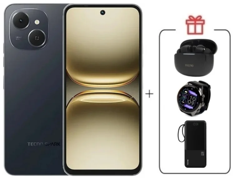 Смартфон Tecno Spark 40C 8/128ГБ черный + подарок купить,NaN