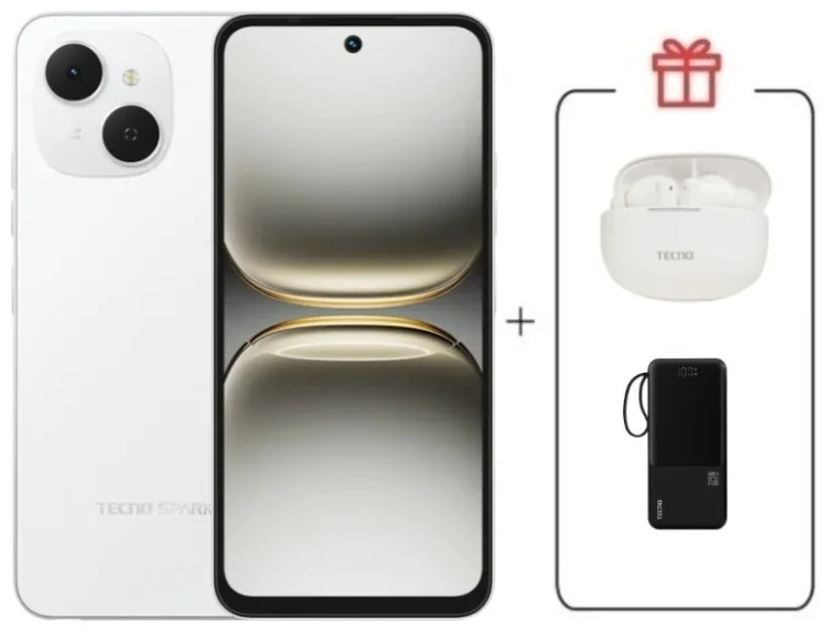 Смартфон Tecno Spark 40C 8/128ГБ белый + подарок купить,NaN