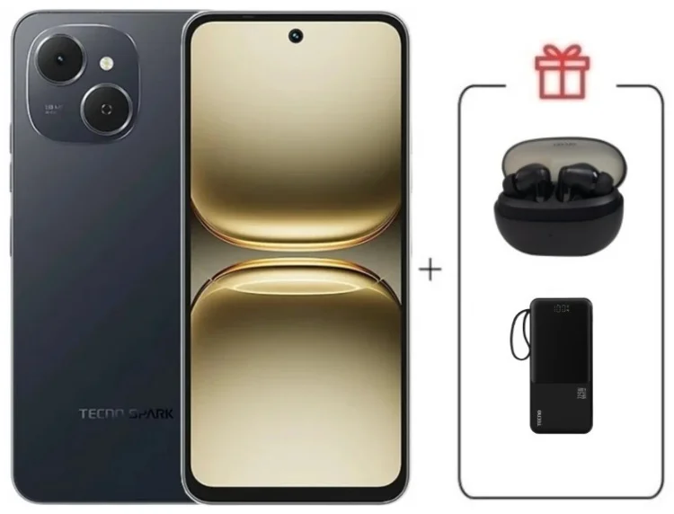 Смартфон Tecno Spark 40C 8/128ГБ черный + подарок купить,NaN