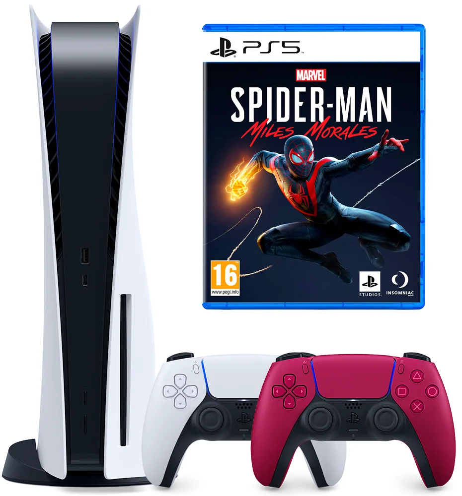Игровая консоль Sony PlayStation 5 + Dualsense Cosmic Red + Spider-Man Miles Morales