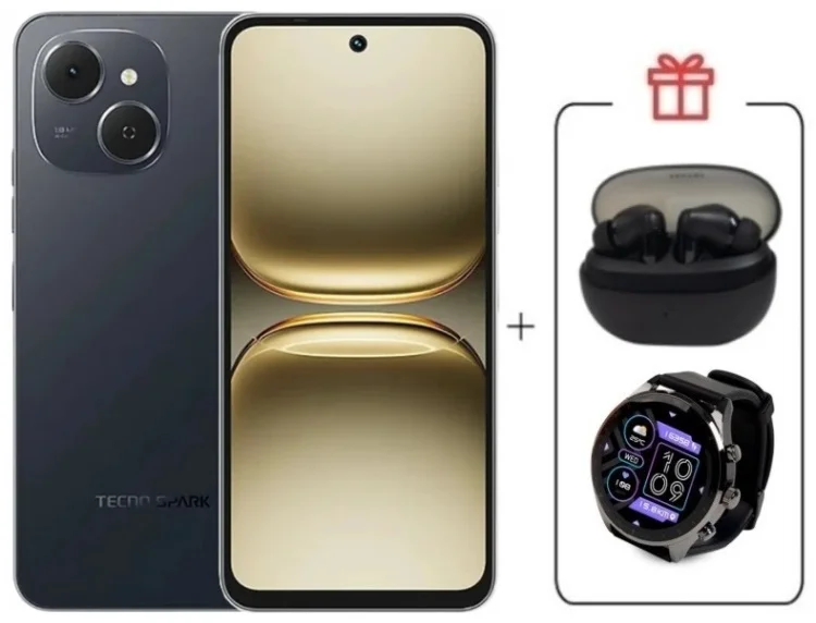 Смартфон Tecno Spark 40C 8/128ГБ черный + подарок купить,NaN