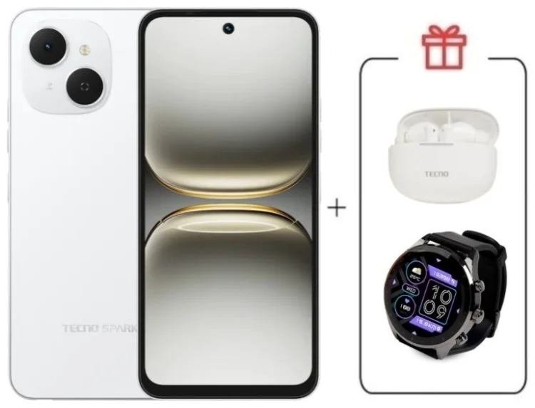 Смартфон Tecno Spark 40C 8/128ГБ белый + подарок купить,NaN