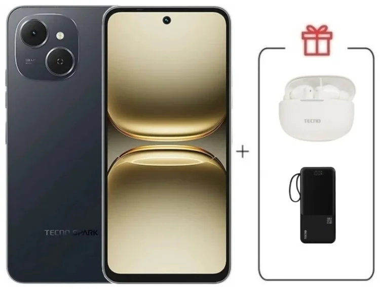 Смартфон Tecno Spark 40C 8/128ГБ черный + подарок купить,NaN