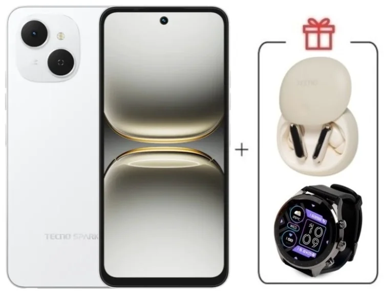 Смартфон Tecno Spark 40C 8/128ГБ белый + подарок купить,NaN