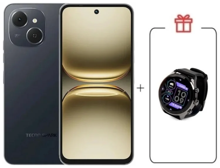 Смартфон Tecno Spark 40C 8/128ГБ черный + подарок купить,NaN