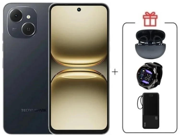 Смартфон Tecno Spark 40C 8/128ГБ черный + подарок купить,NaN
