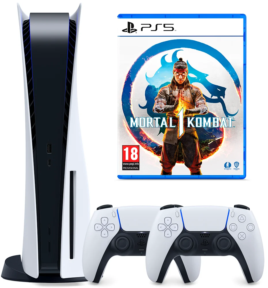 Игровая консоль Sony PlayStation 5 + Dualsense White + MK1