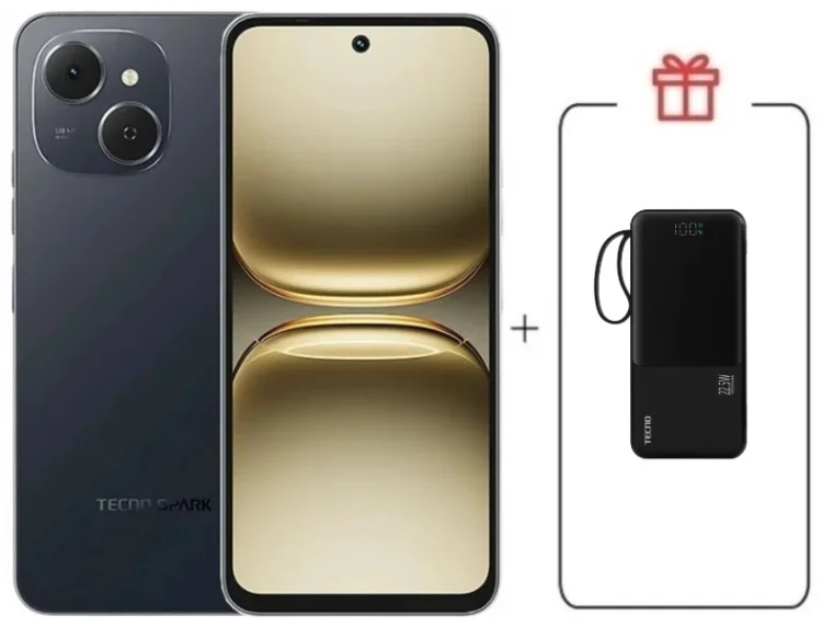 Смартфон Tecno Spark 40C 8/128ГБ черный + подарок купить,NaN
