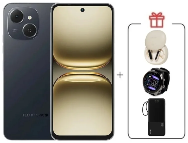 Смартфон Tecno Spark 40C 8/128ГБ черный + подарок купить,NaN