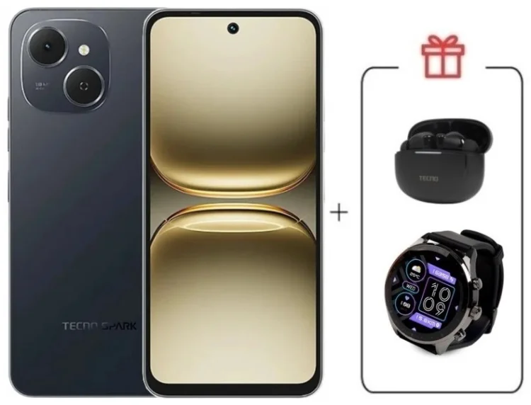 Смартфон Tecno Spark 40C 8/128ГБ черный + подарок купить,NaN
