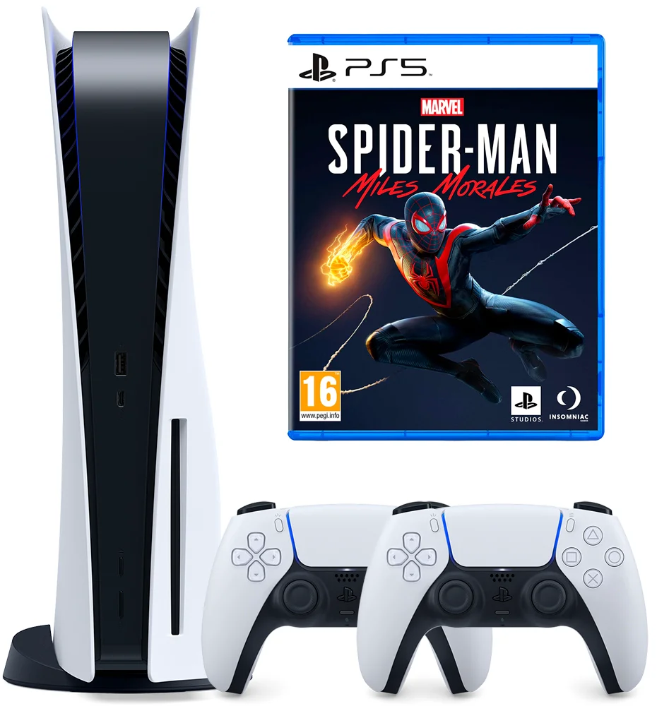 Игровая консоль Sony PlayStation 5 + Dualsense White + Spider-Man Miles Morales