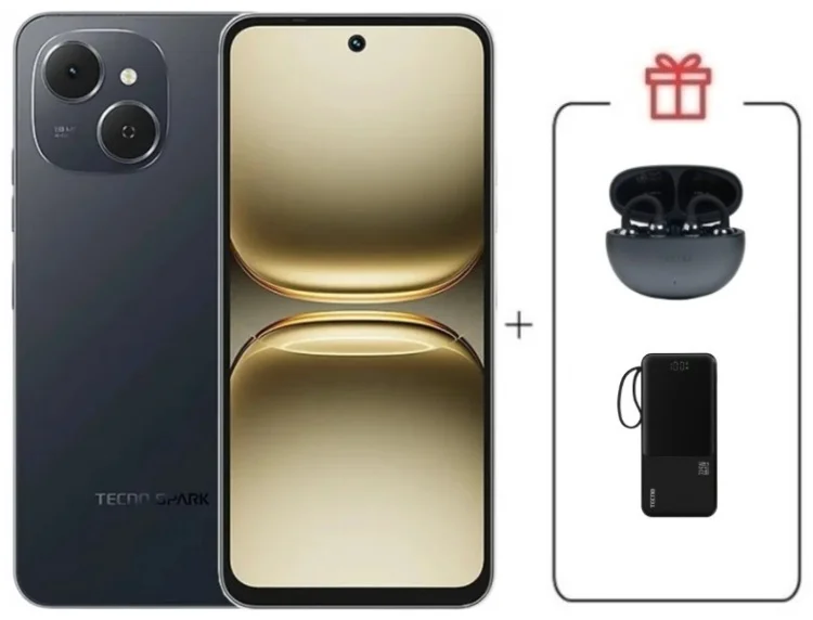 Смартфон Tecno Spark 40C 8/128ГБ черный + подарок купить,NaN