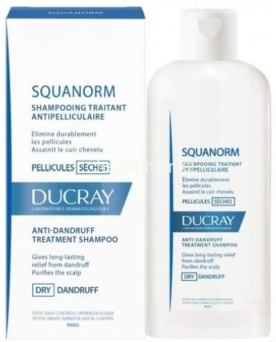 Шампунь для волос Ducray Squanorm против перхоти 200мл