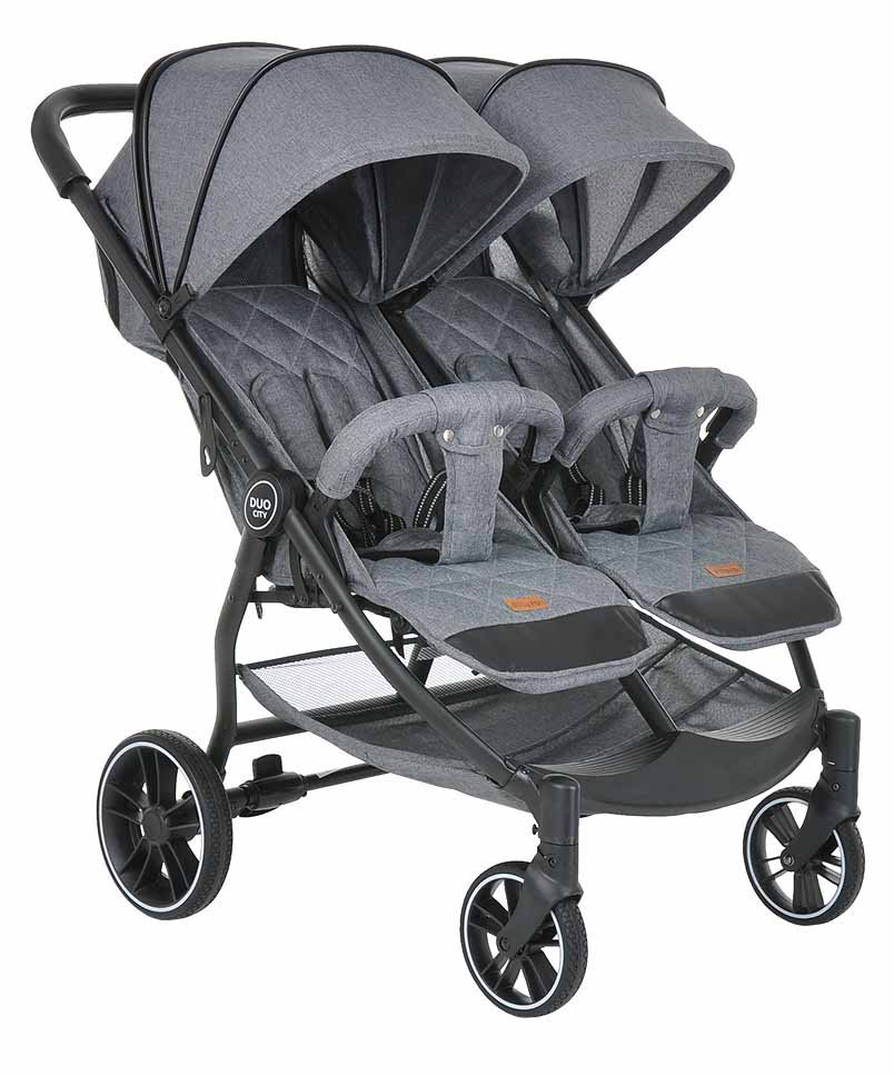 Коляска для двойни Pituso Duocity Dark grey купить,NaN