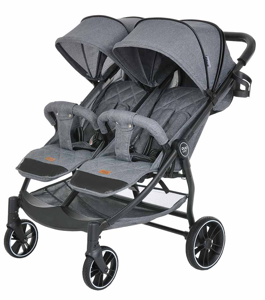 Коляска для двойни Pituso Duocity Dark grey купить,NaN