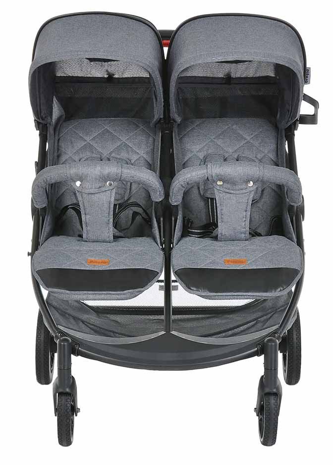 Коляска для двойни Pituso Duocity Dark grey купить,NaN