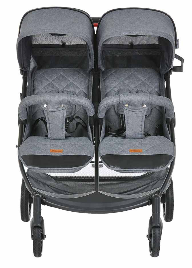Коляска для двойни Pituso Duocity Dark grey купить,NaN