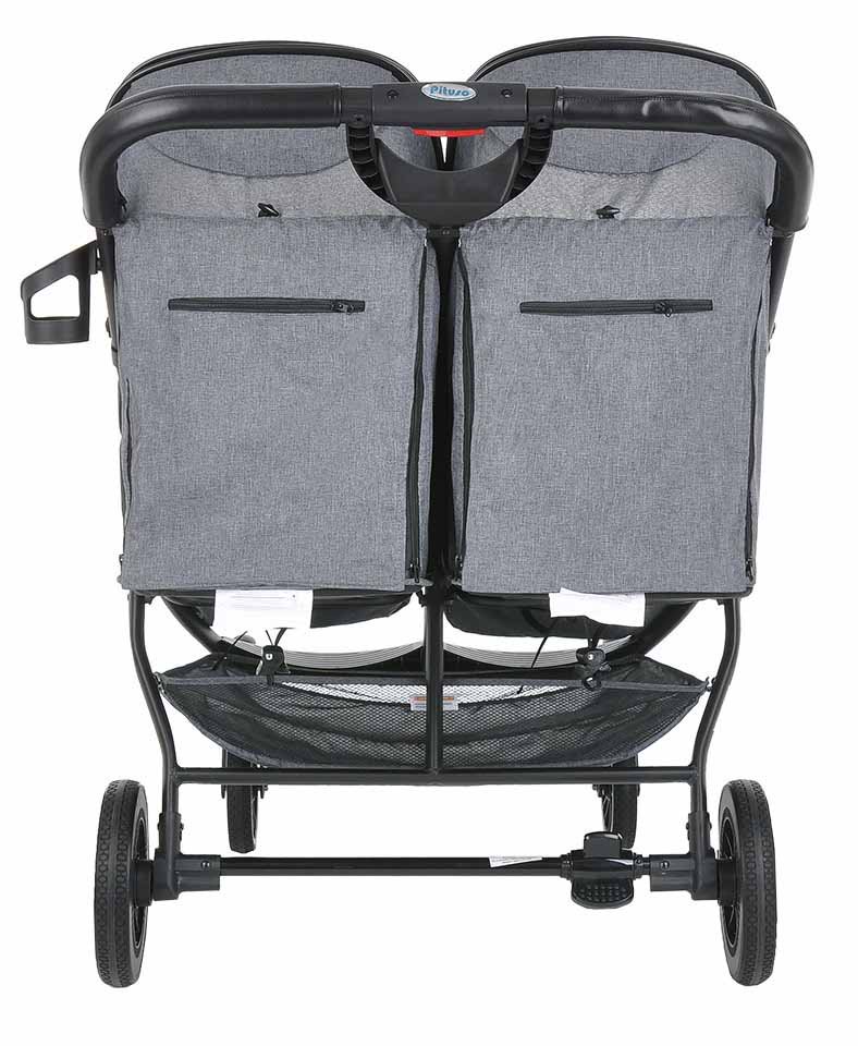 Коляска для двойни Pituso Duocity Dark grey купить,NaN