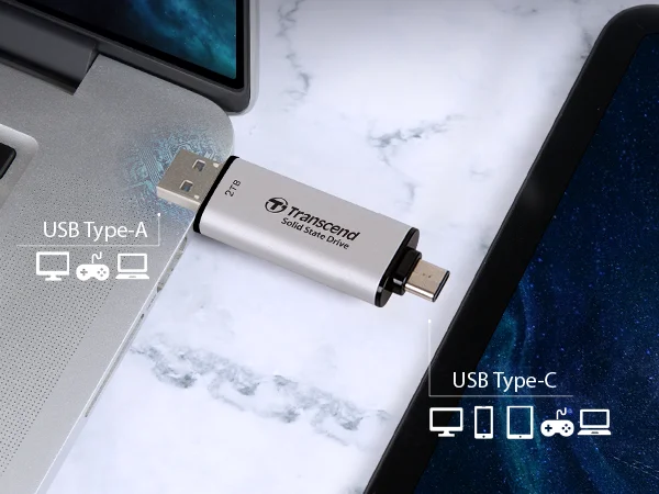 USB флешка Transcend TS1TESD310C 1Tb Grey купить,0