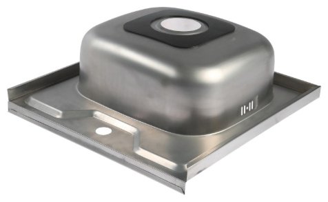 Кухонная мойка Accoona AB5050 накладная 50х50х16.5 см, нержавеющая сталь, тон алюминиум